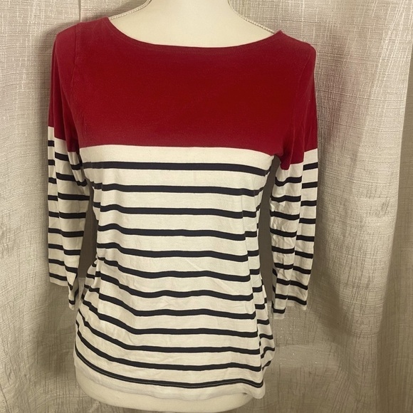 Croft & Barrow womans stripped top petite - Picture 1 of 5